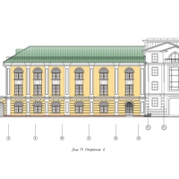 Банковское учреждение с автостоянкой